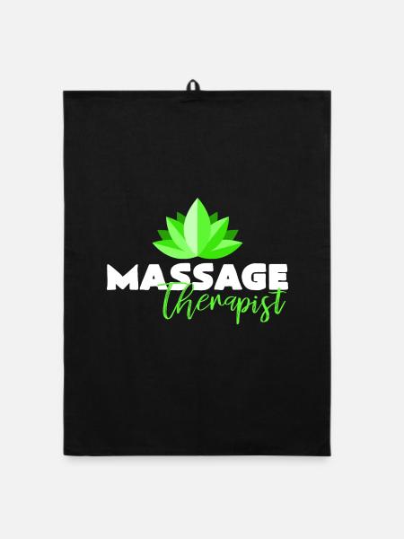 massage - Organic dish towel - black - Front