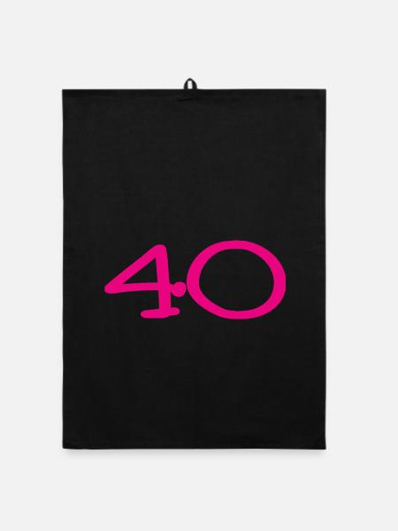 JAHRESTAG. ALLES GUTE ZUM GEBURTSTAG. ALLES GUTE ZUM GEBURTSTAG. - Organic Geschirrtuch - Schwarz - Vorne