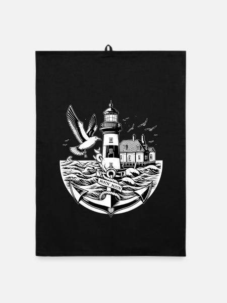 Coastal landscape Moin Moin - Organic dish towel - black - Front