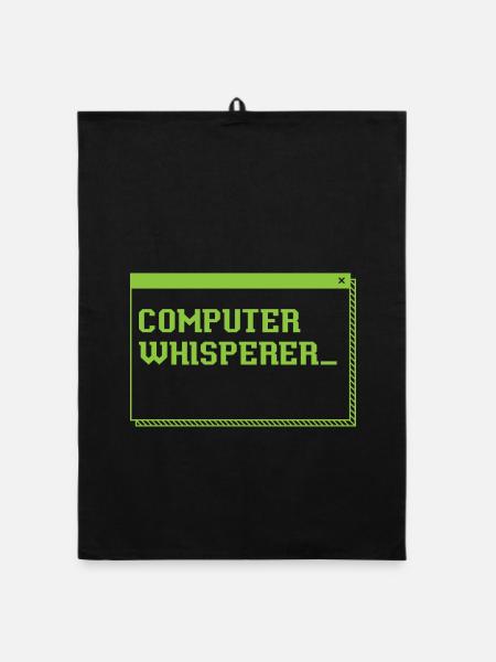 Computer-Flüsterer - Organic Geschirrtuch - Schwarz - Vorne