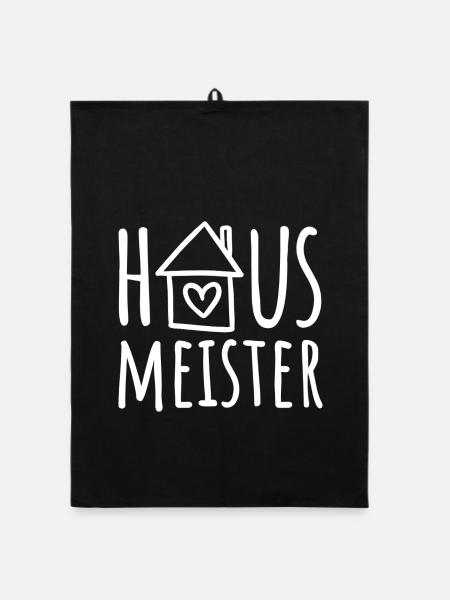 Hausmeister - Organic Geschirrtuch - Schwarz - Vorne