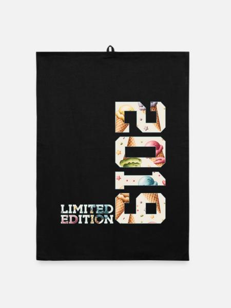 SOMMER LIMITED EDITION 2019 EIS 7. GEBURTSTAG - Organic dish towel - black - Front