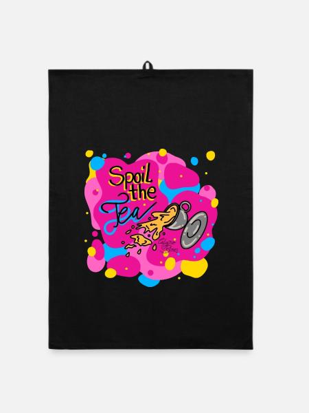 Spoil the Tea - Calypso Blous - Organic Geschirrtuch - Schwarz