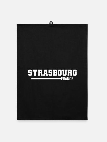 Strasbourg | France - Organic dish towel - black - Front