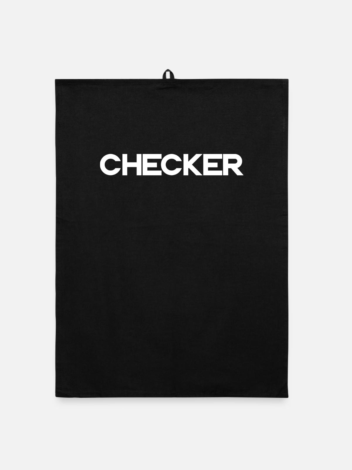 Checker - Organic Geschirrtuch - Schwarz - Vorne