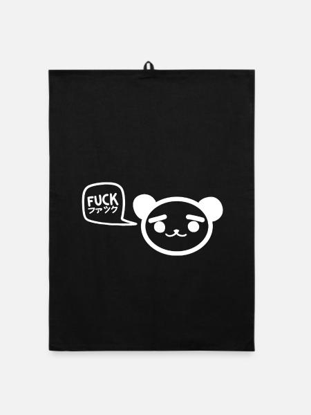 FUCK - Chibi japanisch - fakku - Organic Geschirrtuch - Schwarz - Vorne