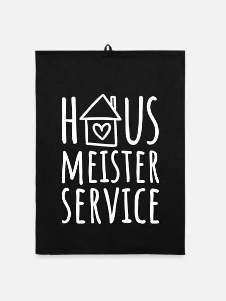 Hausmeister Service - Hausmeisterservice - Organic Geschirrtuch - Schwarz - Vorne