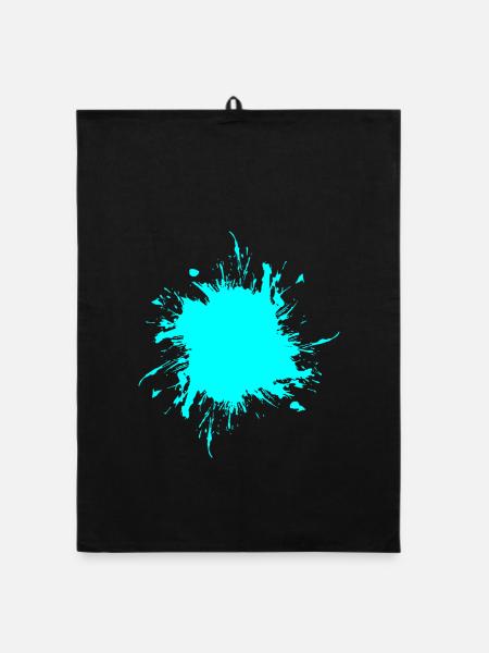 Fleck Farbe Gespritzt Schmutz schmutzig - Organic Geschirrtuch - Schwarz - Vorne