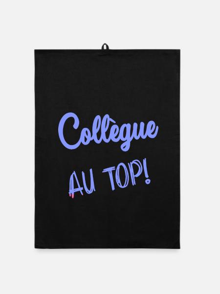 COLLEAGUE. START. RETIREMENT. EMPLOYMENT. HUMOR - Organic dish towel - black - Front