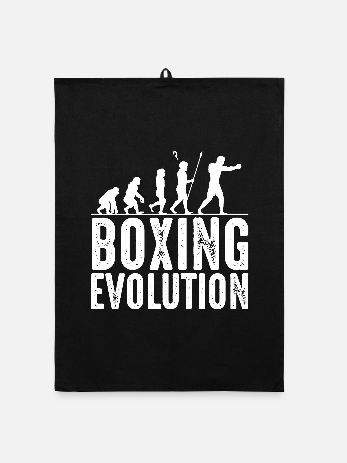 boxeur - Torchon bio - noir - Devant