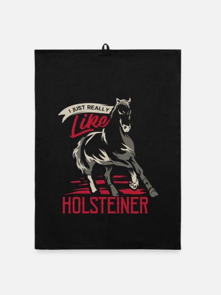 Feuriges Holsteiner Dressurtalent - Organic Geschirrtuch - Schwarz