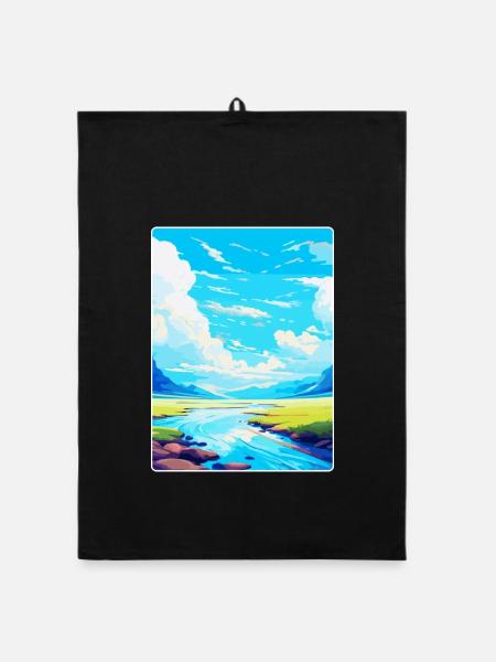 High Cup Nick Cumbria Vintage Reiseposter WPA - Organic Geschirrtuch - Schwarz - Vorne