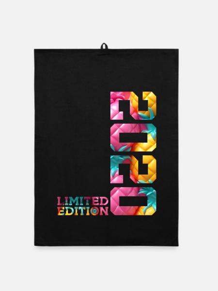 6TH BIRTHDAY LIMITED EDITION 2020 - Organic dish towel - black - Front