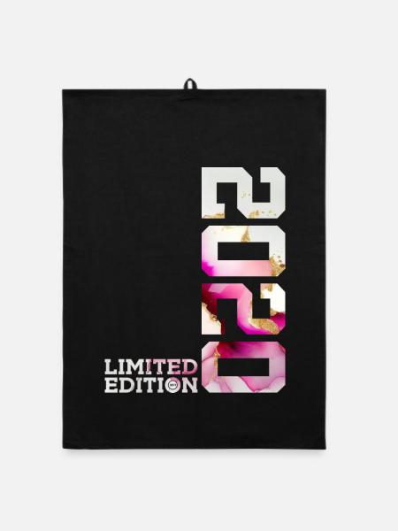 6TH BIRTHDAY LIMITED EDITION 2020 - Organic dish towel - black - Front