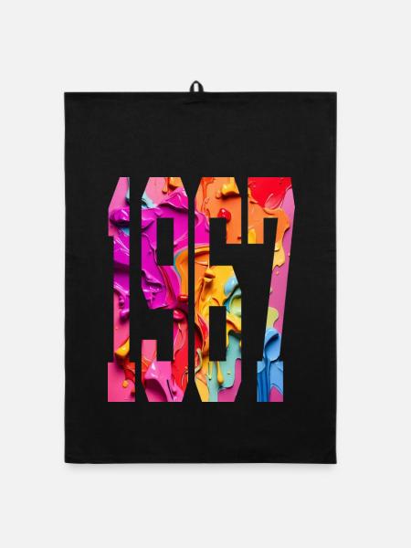 BUNT 59E ANNIVERSAIRE 1967 - Torchon bio - noir - Devant