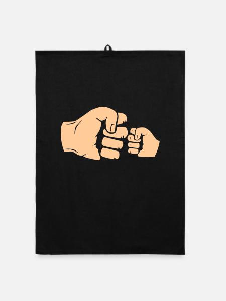 Fist check - Organic Geschirrtuch - Schwarz - Vorne