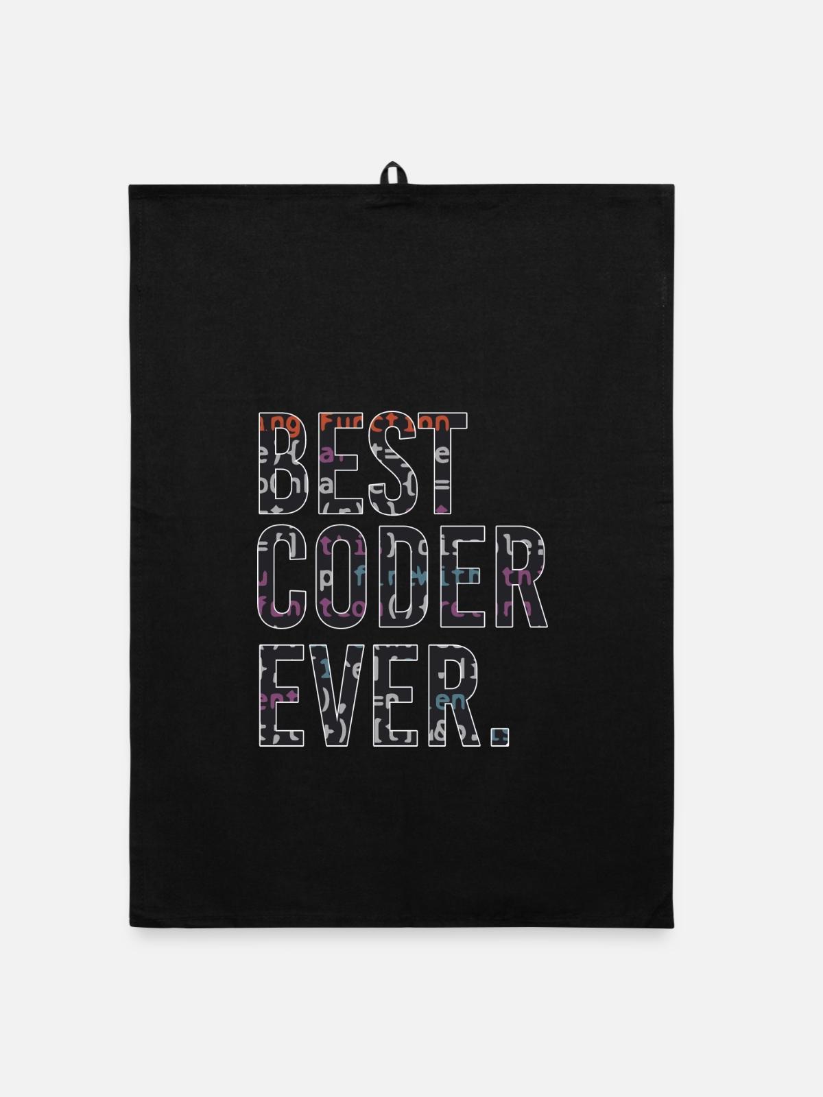 Bester Programmierer Coden Coder - Organic Geschirrtuch - Schwarz - Vorne