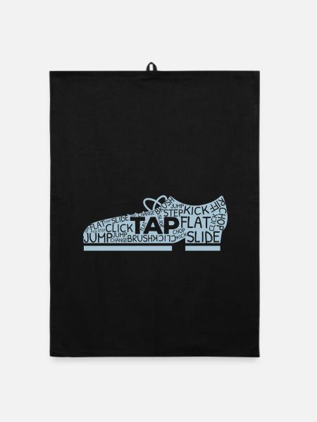 Stepptanz Stepptanz Jazz-Tänzer Stepptanz - Organic Geschirrtuch - Schwarz