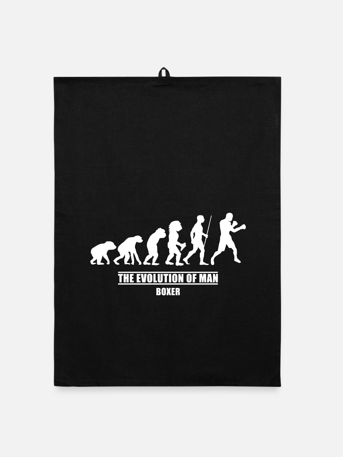 Boxer evolution shirt - Organic Geschirrtuch - Schwarz - Vorne