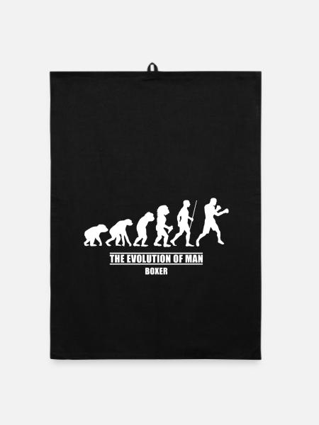 Boxer evolution shirt - Organic Geschirrtuch - Schwarz - Vorne