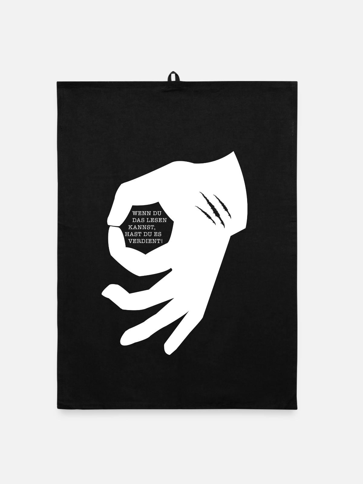 Hand Gamer - Organic Geschirrtuch - Schwarz - Vorne