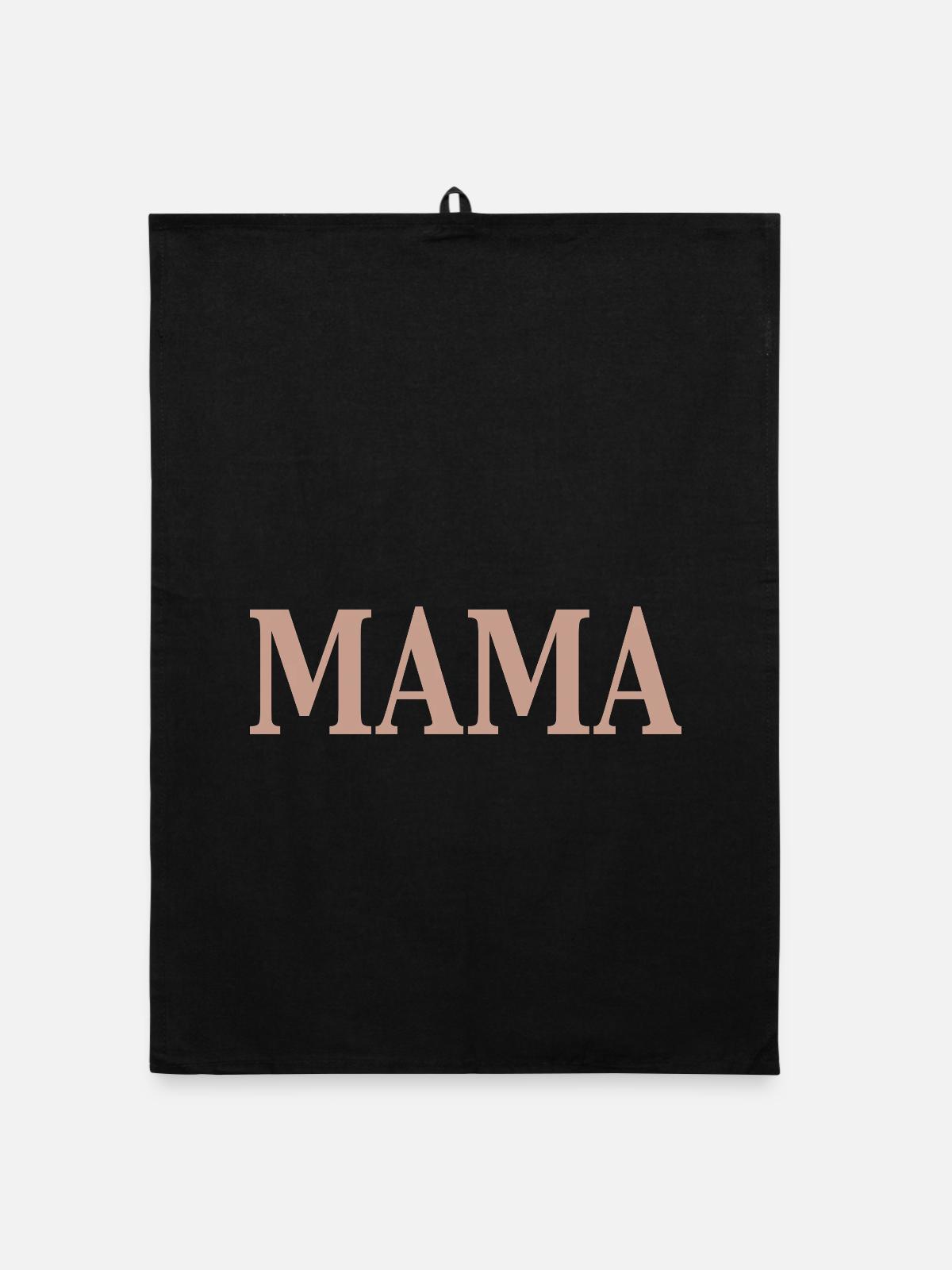 Mama - Organic Geschirrtuch - Schwarz - Vorne