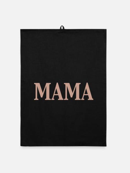 Mama - Organic Geschirrtuch - Schwarz - Vorne