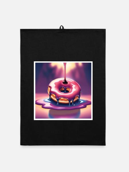Donut 3 - Organic Geschirrtuch - Schwarz