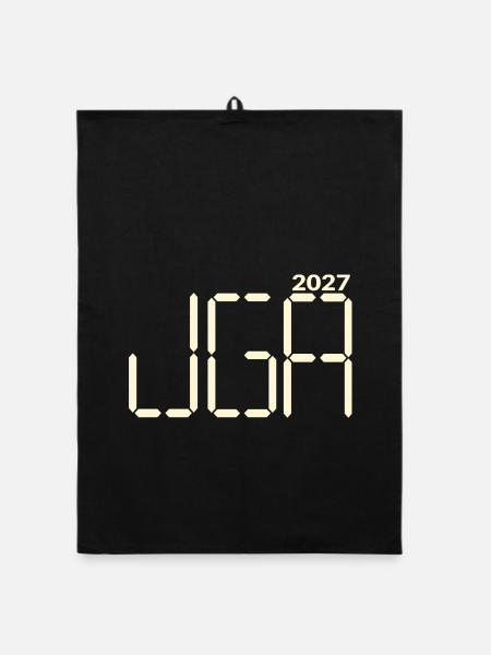 Junggesellinnenabschied 2027 - Organic Geschirrtuch - Schwarz - Vorne