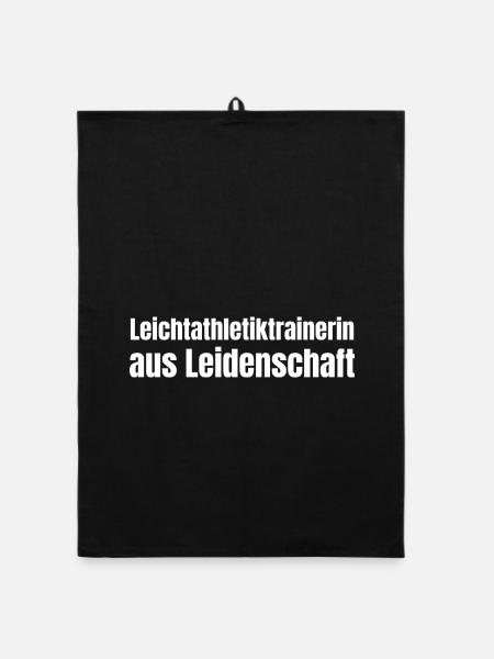 Leichtathletiktrainerin aus Leidenschaft Geschenk - Organic Geschirrtuch - Schwarz - Vorne