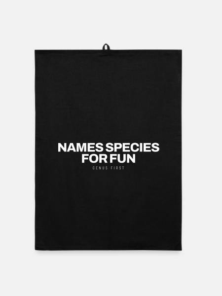 Biologie Lustig MINT Natur Biologe Biologin Wissen - Organic Geschirrtuch - Schwarz - Vorne