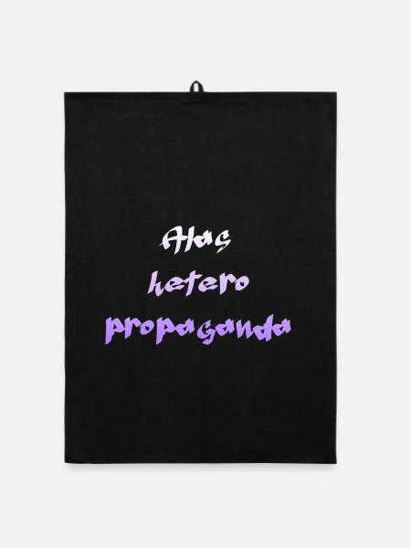 Heterosexuelle Propaganda - Organic Geschirrtuch - Schwarz