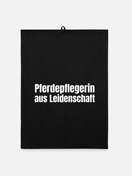 Pferdepflegerin aus Leidenschaft Pferde Geschenk - Organic Geschirrtuch - Schwarz - Vorne