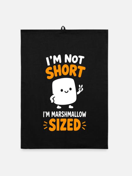 Marshmallow-großes Maskottchen - Organic Geschirrtuch - Schwarz - Vorne