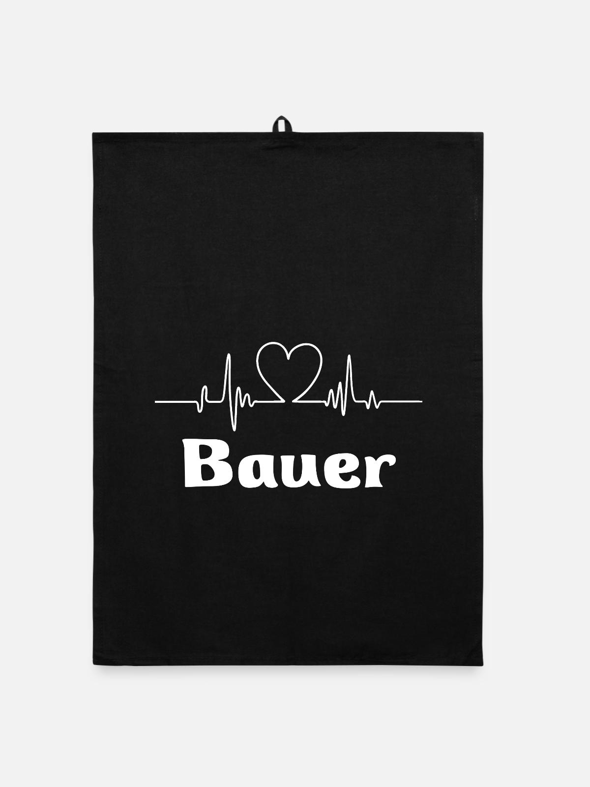 Bauer - Organic Geschirrtuch - Schwarz - Vorne