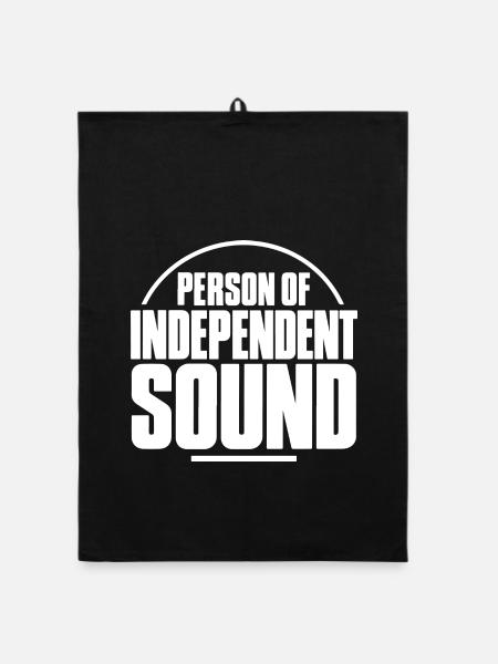 Person of independent Sound Veranstaltungstechnik - Organic Geschirrtuch - Schwarz - Vorne