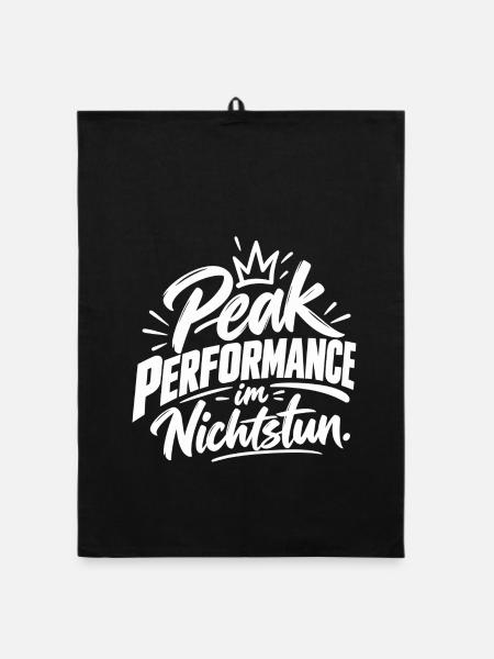 Peak Performance Mittwoch Graffiti - Organic Geschirrtuch - Schwarz - Vorne