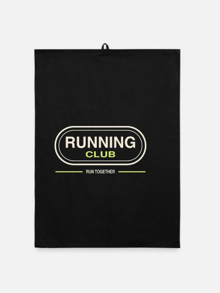 Running Club - Organic Geschirrtuch - Schwarz