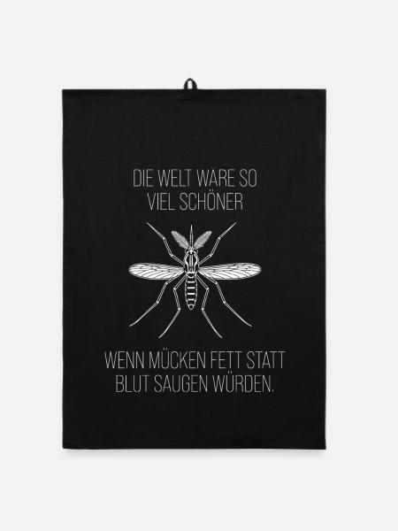 Diese Drecks-Mücken - Organic Geschirrtuch - Schwarz - Vorne
