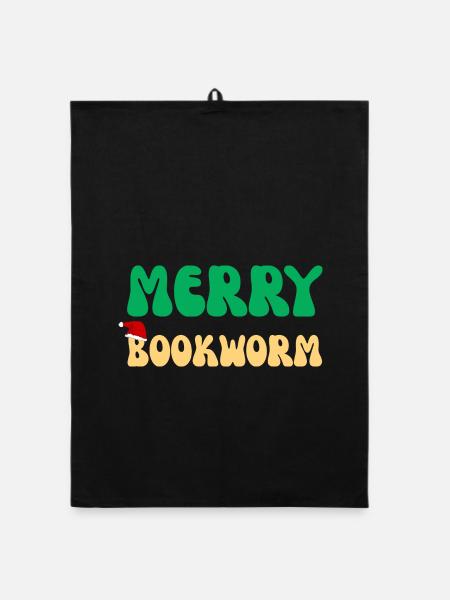 Lese-Tote-Tasse Ästhetisches Buch-Nerd-Geschenk - Organic Geschirrtuch - Schwarz - Vorne
