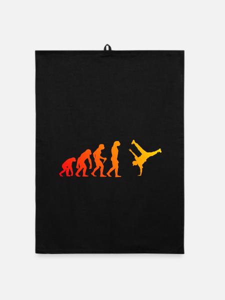 Geschenkidee für einen Hip-Hop-Tänzer mit B-Boying - Organic Geschirrtuch - Schwarz - Vorne
