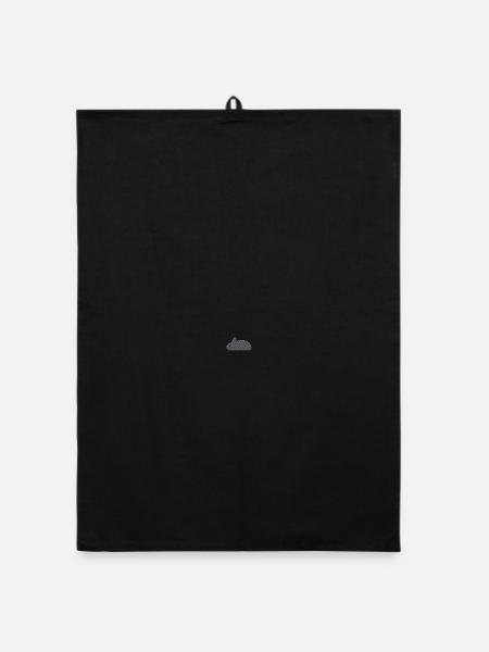 Bunny embroidered - Organic dish towel - black - Front
