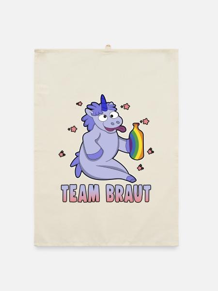 Team Braut - Organic Geschirrtuch - Natur - Vorne