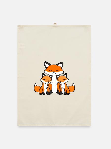 Twin Fox - Organic Geschirrtuch - Natur - Vorne