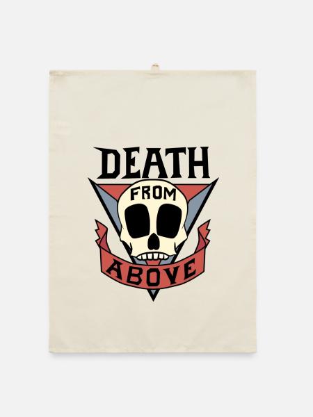 Death from above! - For light background! - Organic dish towel - nature - Front