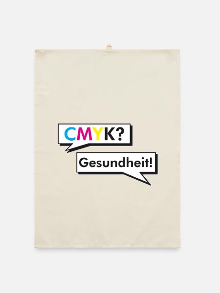 CMYK Grafiker Nerd Spruch Geschenk Shirt - Organic Geschirrtuch - Natur - Vorne