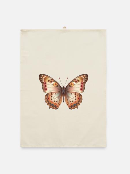 Brauner ätherischer Schmetterling - Organic Geschirrtuch - Natur