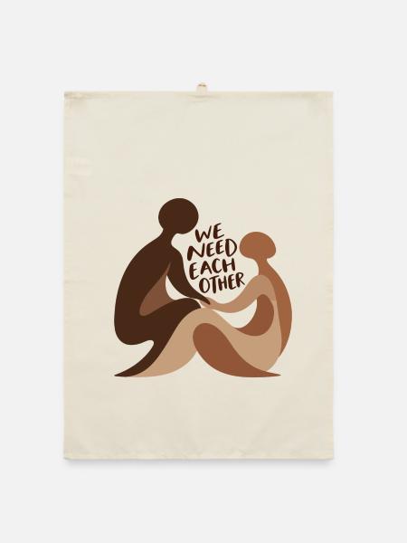 We Need Each Other - Organic Geschirrtuch - Natur - Vorne