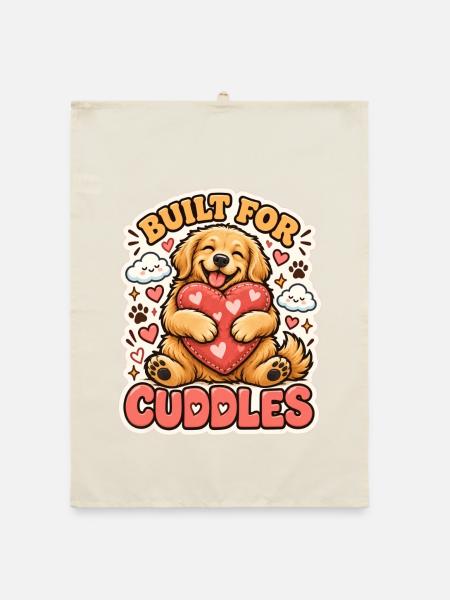 Built for Cuddles – Knuddel-Hund mit Herz - Organic Geschirrtuch - Natur - Vorne