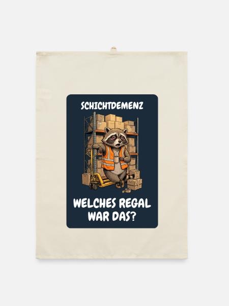 Schichtdemenz Lager – Welches Regal war das? - Organic Geschirrtuch - Natur - Vorne